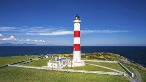 Tarbat Ness Lighthouse Aerial View Prints: Tarbat Ness Lighthouse from a drone