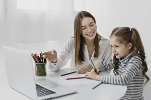 Field Of Education Images Prints: Teacher student learning together