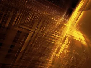 Modern Building Design Prints: Technology perspective background - abstract 3d illustration with diagonal composition