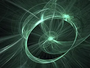 Fractal Art Design Prints: Technology or sci-fi background - abstract computer-generated image
