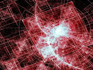 Space Background Image Prints: Technology or space theme background - abstract computer-generated image