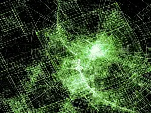 Technology Background Image Prints: Technology or space theme background - abstract computer-generated image