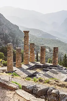 Cultural Monuments In Europe Prints: Temple of Apollo In Delphi, ancient Delphi