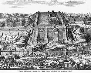 Jerusalem Old Town Prints: Temple complex, Solomon, many people