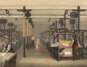 Industrial Plant Architecture Prints: Textile industry, The processing of cotton around 1840