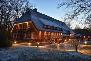 Northern Germany Agricultural Landscape Prints: Thansen Manor, blue hour, Soderstorf