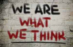 Self Confidence Image Prints: We Are What We Think Concept
