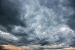 Dark Cloudy Atmosphere Prints: Thunderclouds, Germany
