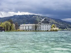 Moated Castle Austria Prints: Thunderclouds over Kammer Castle