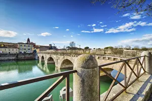Rimini Prints: Tiberius Bridge Print, Ancient Roman Architecture