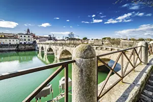 Rimini Prints: Tiberius Bridge Print, Ancient Roman Architecture