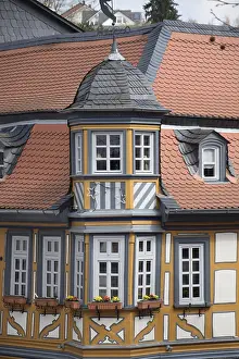 Half Timbering In Central Europe Prints: Timber-frame, bay window, facade