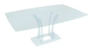 White Background Furniture Prints: Tinted all-glass rectangular coffee table