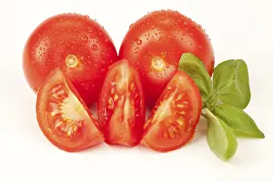 Healthy Eating Vegetables Prints: Tomatoes with basil