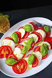 Cherry Tomato Recipes Prints: Tomatoes with mozzarella and basil