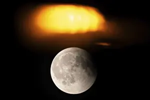 Total Lunar Eclipse Germany Prints: After a total lunar eclipse
