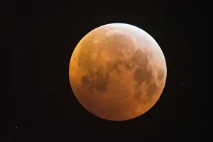 Total Lunar Eclipse Germany Prints: Total Lunar Eclipse with Blood Moon