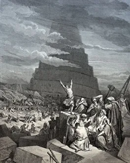 Biblical Figure Representation Prints: The Tower of Babel, Old Testament