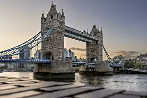 European Road Bridge Prints: Tower Bridge in the evening light