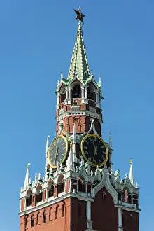 Red Square Russia Prints: Tower of the Kremlin on the Red Square