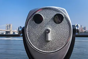 North America Cityscapes Prints: Tower viewer binoculars in face shape