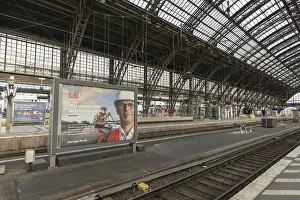 Cologne Central Station Prints: Tracks closed, construction work