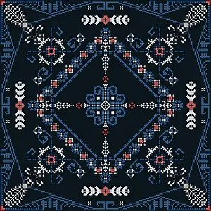 Prints of Traditional Latvian embroidery seamless pattern, vector illustration Latvia Prints: Traditional Latvian Embroidery Print Seamless Pattern