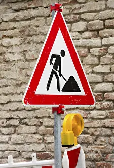 Sign Prints: Construction Site Traffic Sign Print