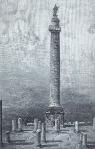 Tourist Attraction Rome Prints: Trajan's Column in Rome in its present state