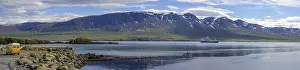 Prints of Trawler sailing into the harbour of, Vopnafjorour, Austurland, Iceland Trawler sailing into the harbour of, Vopnafjrur, Austurland, Iceland Sport Prints: Vopnafjorour Harbour, Austurland, Iceland Print