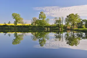 Bavarian Defence Work Prints: Trees and Cloud reflected in Lake