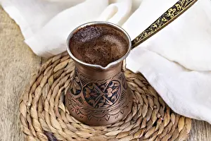 Deserted Table Setting Prints: Turkish Coffee on a table