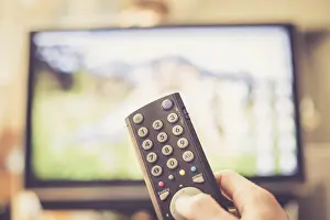 TV Remote Control Prints: TV remote control in the foreground