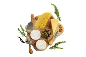 Gourmet Food Prints: Four types of cheeses, parmesan