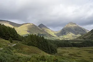 Deserted Scottish Highlands Prints: Typical landscape on the River Etive