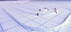 New House Construction Prints: Underfloor heating in the shell