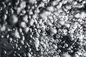 No People On Water Prints: Underwater bubbles Abstract background