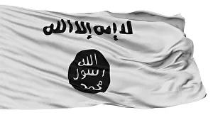 White Background Flag Prints: Variant The Islamic State Flag