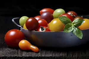 Agricultural Crop Plants Prints: Various cherry tomatoes in shell, Germany