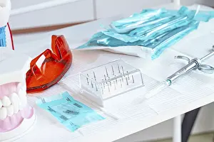 Dental Instruments Prints: Various instruments, dental models