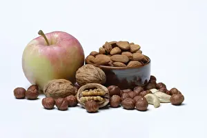 Fresh Fruit Platter Prints: Various nuts and apple