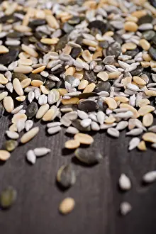 Studio Shot Of Nuts Prints: Various nuts and kernels