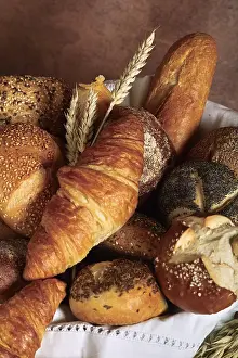 Breakfast Rolls Prints: Various rolls in a basket