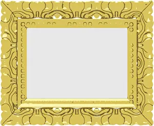 Gold Frame Vector Prints: Vector gold frame