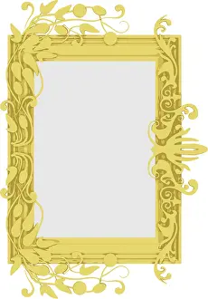 Deserted Gold Frame Prints: Vector gold frame