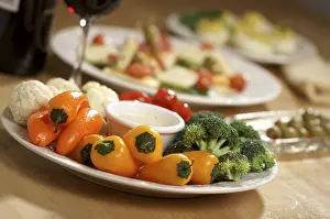 Grocery Shopping List Prints: Vegetable platter, dip and other appetizers