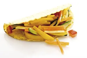Cut Out Vegetable Images Prints: Vegetarian taco shell