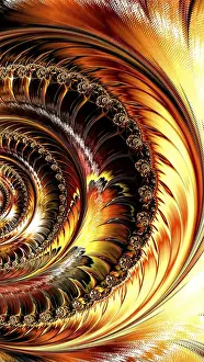Abstract Fractal Background Prints: Vertical fractal background - abstract computer-generated image
