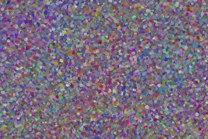 Abstract Art Prints: Multicolored Circle Pattern Print