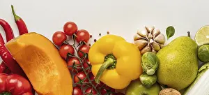 View From Above Food Prints: Top view assortment vegetables